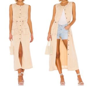 TULAROSA Giana Vest Dress in Khaki Size XL from REVOLVE
